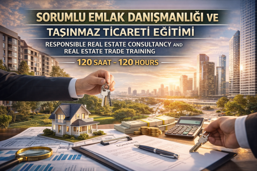 Sorumlu Emlak Danışmanlığı ve Taşınmaz Ticareti Eğitimi – 120 Saat Sertifikalı Online Eğitim