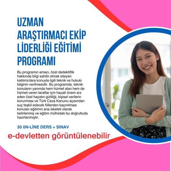 Uzman Araştırmacı Ekip Liderliği Eğitimi Sertifika Programı