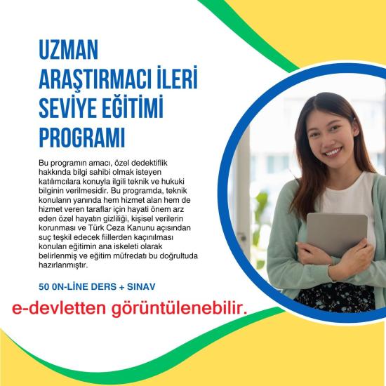 Uzman Araştırmacı İleri Seviye Eğitimi 